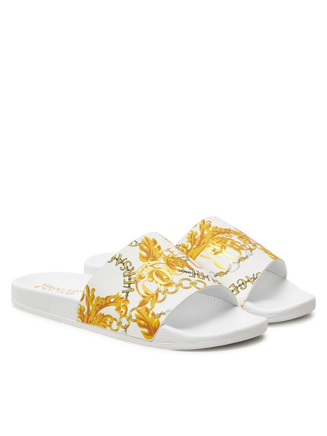 Versace Jeans Couture Klapki Versace Jeans Couture 77VA3SQ3 ZS834 Biały