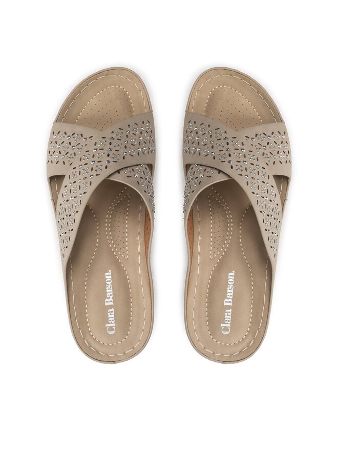 Clara Barson Pantoletten Clara Barson WS8054-02 Beige