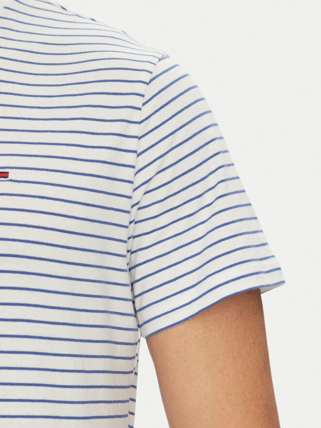 Tommy Jeans Tommy Jeans Marškinėliai DM0DM20377 Mėlyna Slim Fit