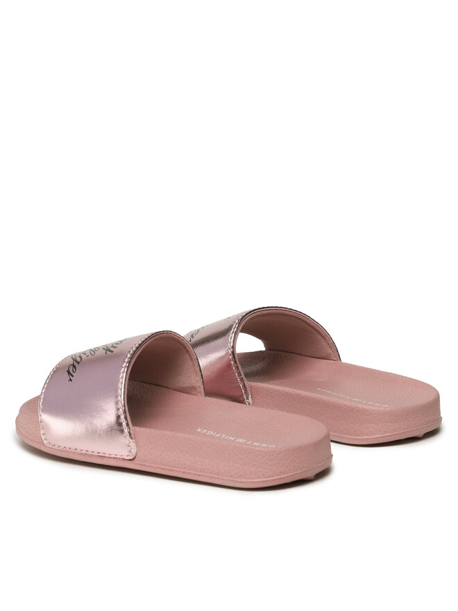 Tommy Hilfiger Klapki Tommy Hilfiger Logo Pool Slide T3A0-32799-1367 Różowy