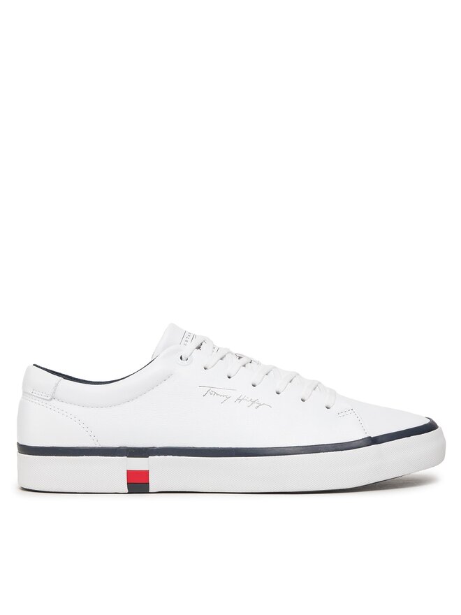 Tommy Hilfiger Sneakers Tommy Hilfiger Modern Vulc Corporate Leather FM0FM04922 Alb