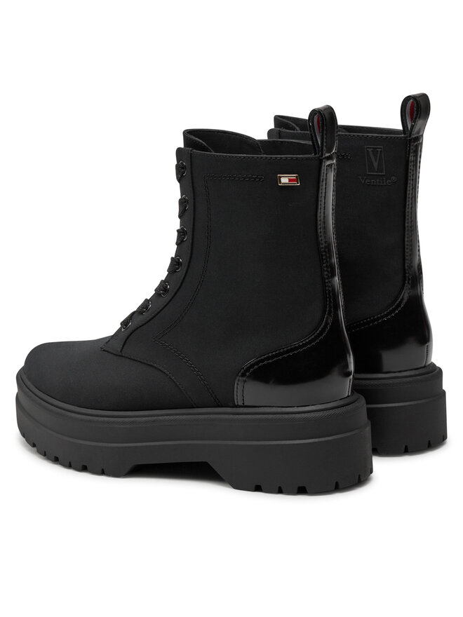 Tommy Hilfiger Botas Tommy Hilfiger Flag Ventile Lace Up Boot FW0FW08287 Negro