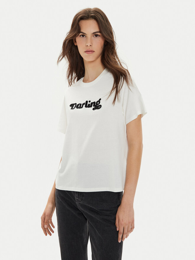 JDY JDY Camiseta Felisa 15300408 Écru Regular Fit