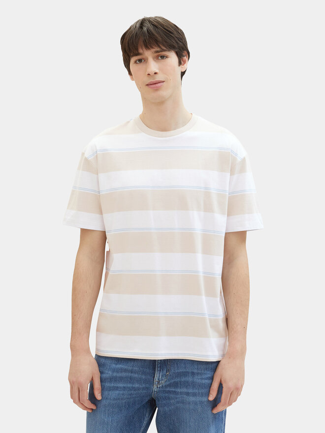 Tom Tailor Denim Tom Tailor Denim Camiseta 1040844 Beis Relaxed Fit