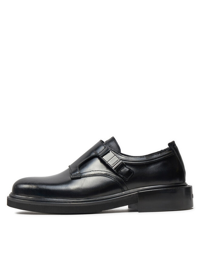Calvin Klein Pusbačiai Calvin Klein Monk Lth Hf HM0HM01530 Juoda
