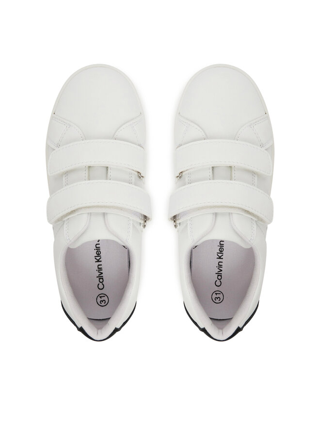 Calvin Klein Jeans Sneakersy Calvin Klein Jeans Low Cut Lace Velcro Sneaker V1X9-82080-1355 S Biały