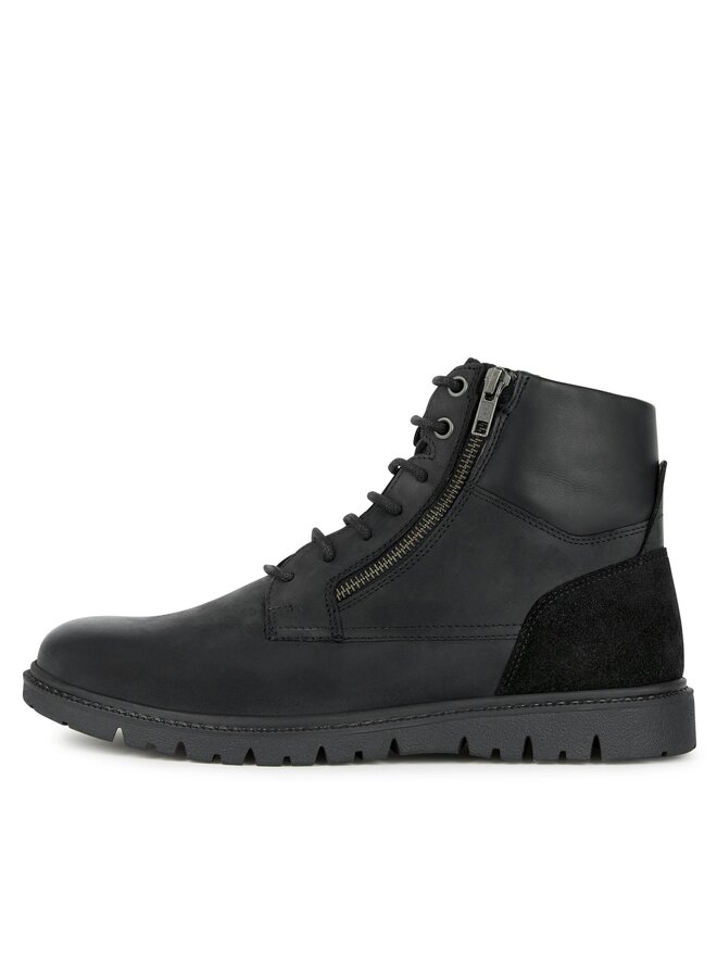 Geox Schnürschuhe Geox U Ghiacciaio U36DGB 000CL C9999 Schwarz