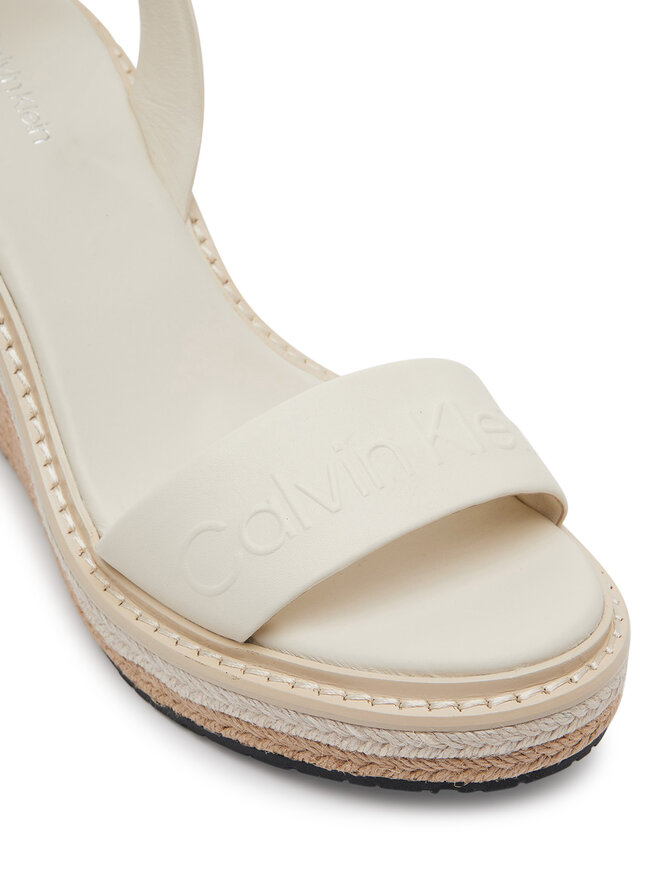 Calvin Klein Espadryle Calvin Klein Wedge Sandal 70 - He HW0HW02376 Biały