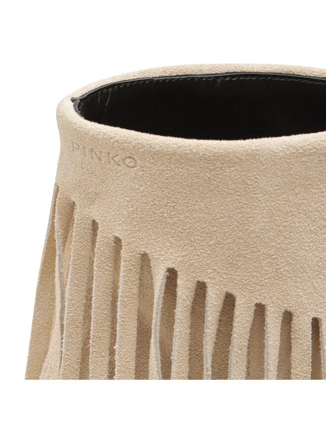 PINKO Cowboystiefel PINKO Olympe Tronchetto PE 23 BLKS1 100573 A0N8 Beige