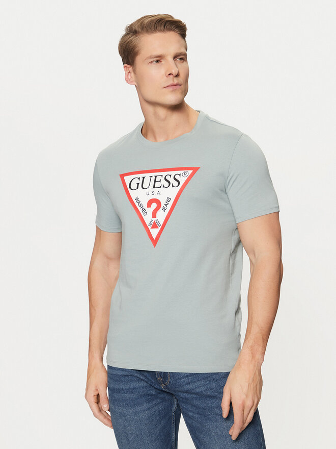 Guess Guess Majica M2YI71 I3Z14 Siva Slim Fit