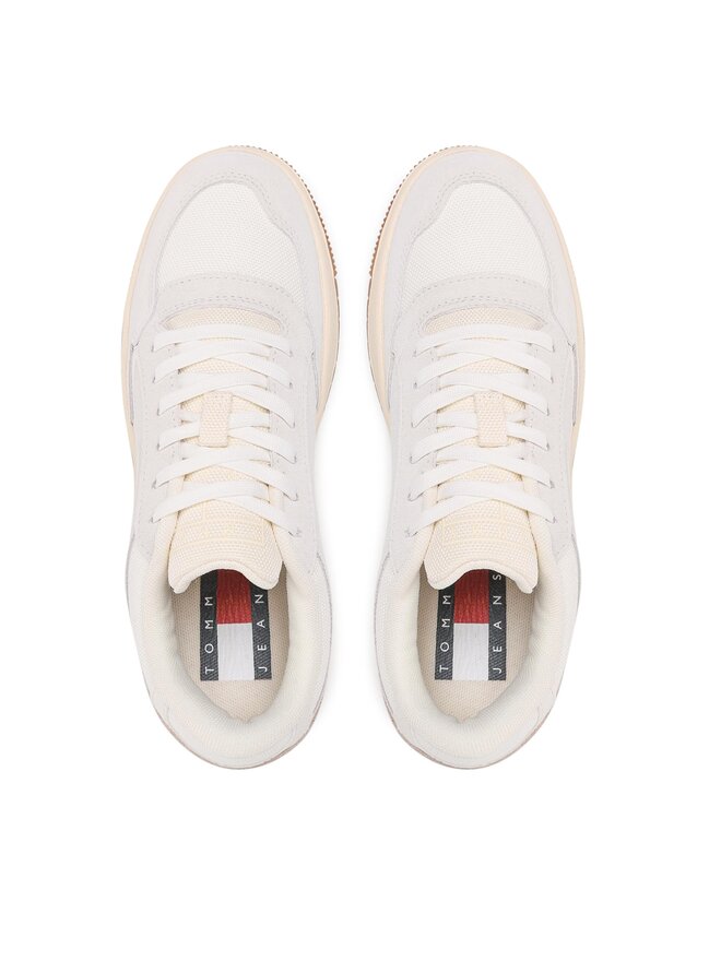 Tommy Jeans Sneakersy Tommy Jeans Retro Cups Suede EN0EN02112 Béžová
