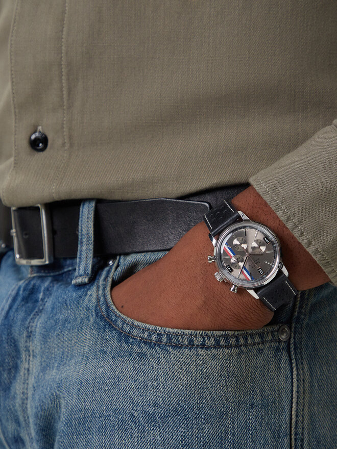 Timex Ročna ura Timex Marlin® Chronograph TW2W98900 Srebrna