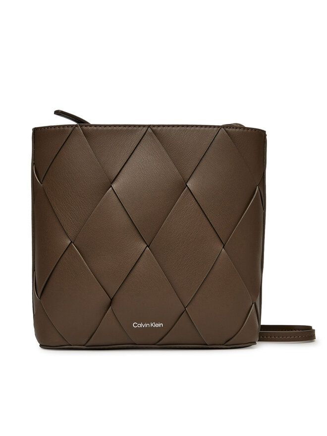 Calvin Klein Ročna torba Calvin Klein Ck Woven Square Crossbody K60K612991 Rjava