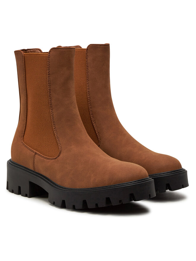 ONLY Shoes Jātnieku stila puszābaki ONLY Shoes Onlbetty 15274563 Brūns