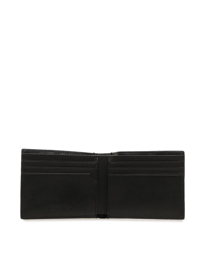 Calvin Klein Голям мъжки портфейл Calvin Klein Modern Metal Bifold 6Cc W/Coin K50K510586 Черен