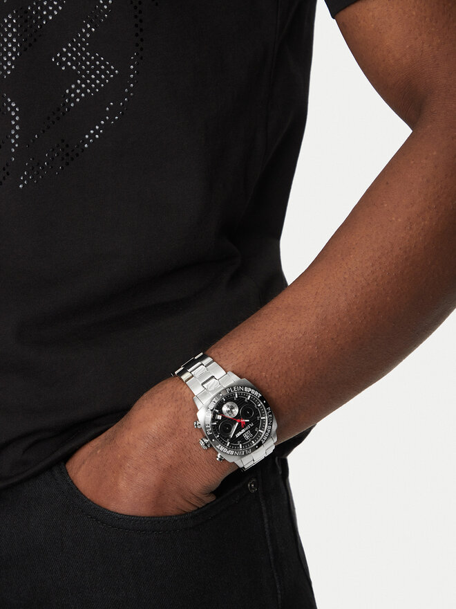 Plein Sport Ročna ura Plein Sport Wildcat PSGBA1123 Srebrna