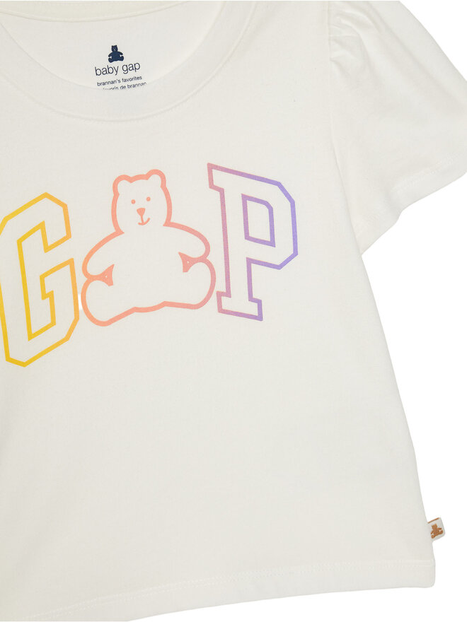 Gap Gap Marškinėliai 736117-01 Balta Regular Fit