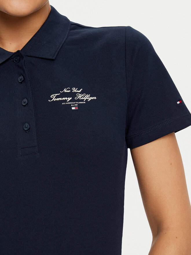 Tommy Hilfiger Tommy Hilfiger Pólóing WW0WW43930 Sötétkék Slim Fit
