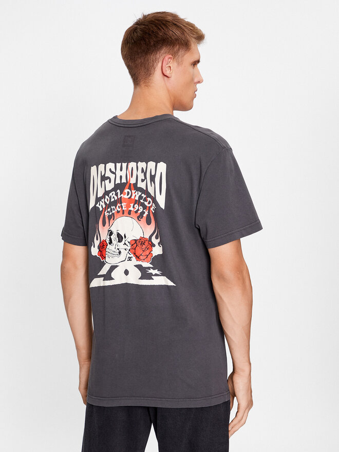 DC DC Marškinėliai Defiant Tees ADYZT05309 Juoda Regular Fit