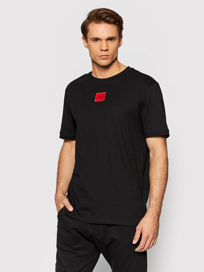HUGO Hugo T-Shirt Diragolino212 50447978 Μαύρο Regular Fit