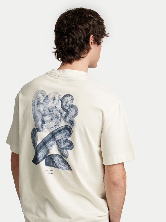 Selected Homme Selected Homme Camiseta Will 16097225 Écru Relaxed Fit