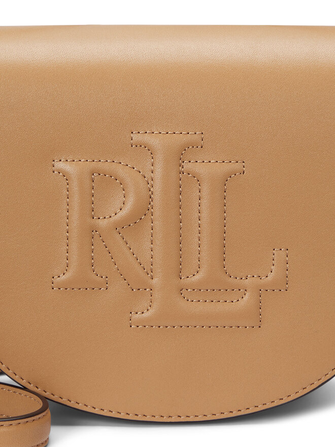 LAUREN RALPH LAUREN Ročna torba LAUREN RALPH LAUREN Witley Leather Medium Embossed Logo Crossbody Bag 431950130008 Rjava
