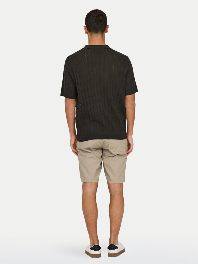 Only & Sons Only & Sons Polo majica Kent 22033463 Rjava Regular Fit