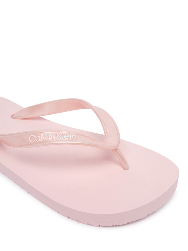 Calvin Klein Zehentrenner Calvin Klein Flip Flop Tpu Metallic HW0HW02956 Hellrosa