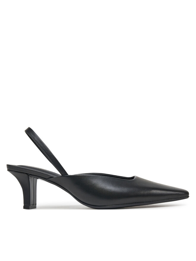 Calvin Klein Sandale Calvin Klein Heel Mule Pump 50 - Lth HW0HW02551 Crna