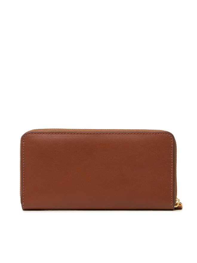 LAUREN RALPH LAUREN Duży Portfel Damski Lauren Ralph Lauren Zip Cont Wlt 432876730004 Brązowy