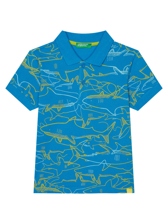 United Colors Of Benetton United Colors Of Benetton Poloshirt 36Y4G300Y Blau Regular Fit