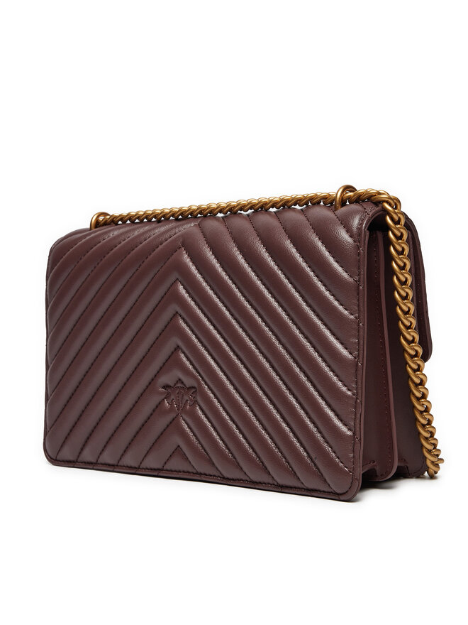 PINKO Handtasche PINKO Love One Classic Dc AI 24-25 PLTT 100941 A0GK Dunkelrot