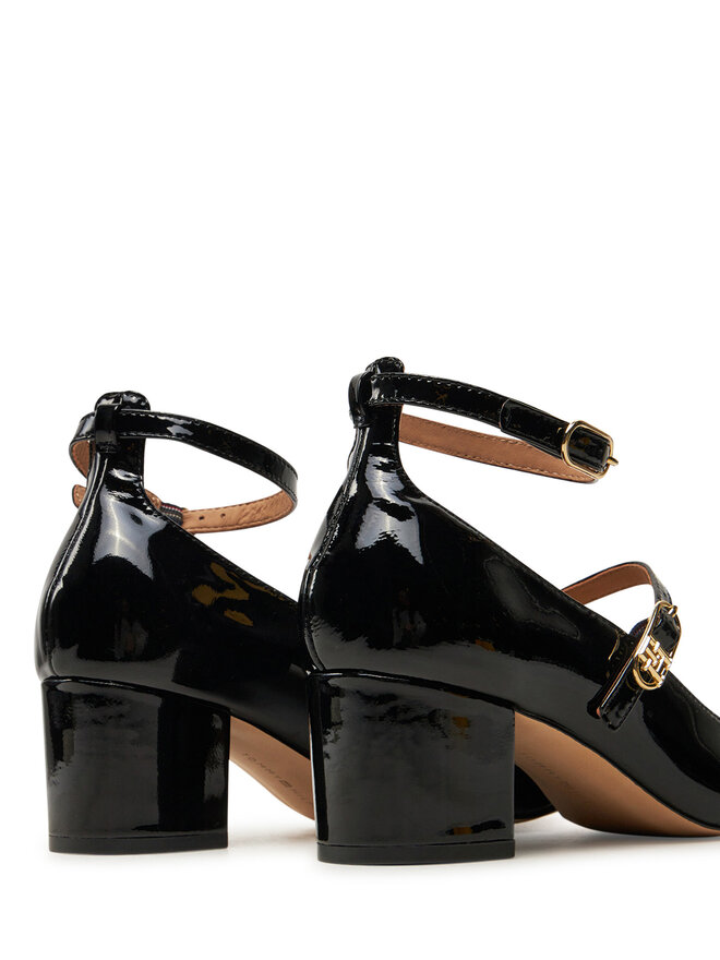 Tommy Hilfiger Décolleté Tommy Hilfiger Pump Double Strap Patent Leather FW0FW08566 Nero