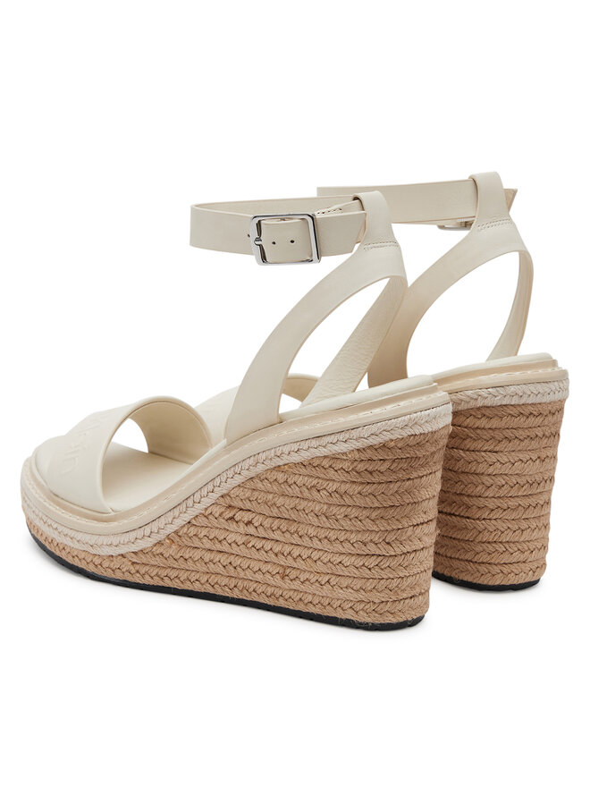 Calvin Klein Espadryle Calvin Klein Wedge Sandal 70 - He HW0HW02376 Biały