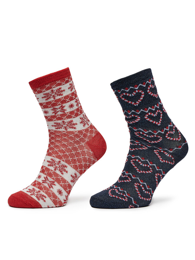Pieces 2 pares de calcetines altos para mujer Pieces Jia 17143032 De color