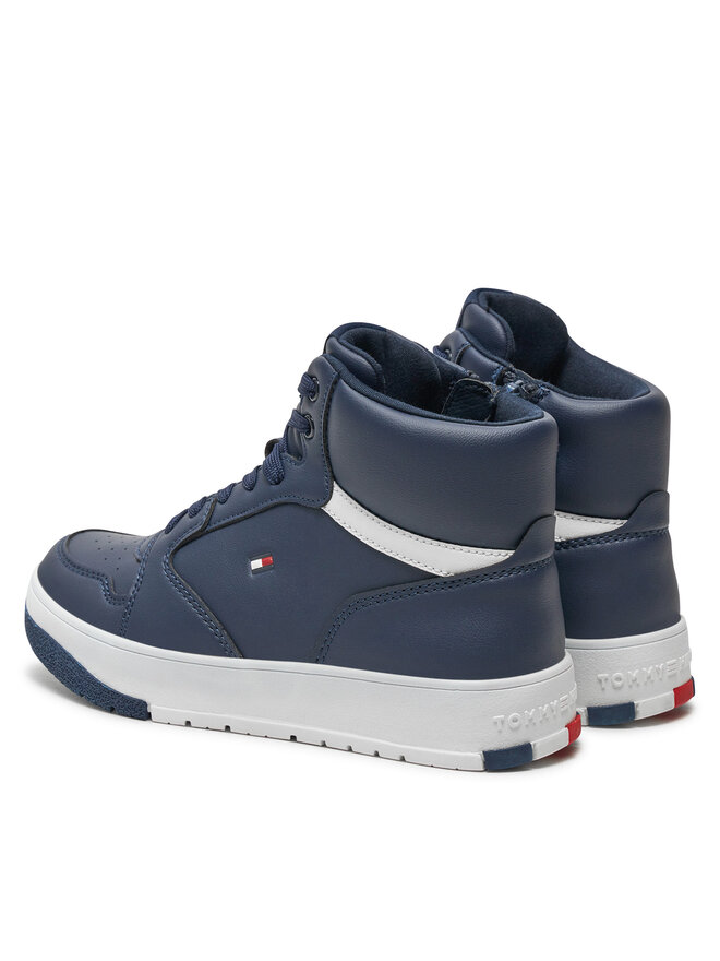 Tommy Hilfiger Tenisice Tommy Hilfiger Mid Cutlace-Up Sneaker T3X9-33641-1351 S Tamnoplava
