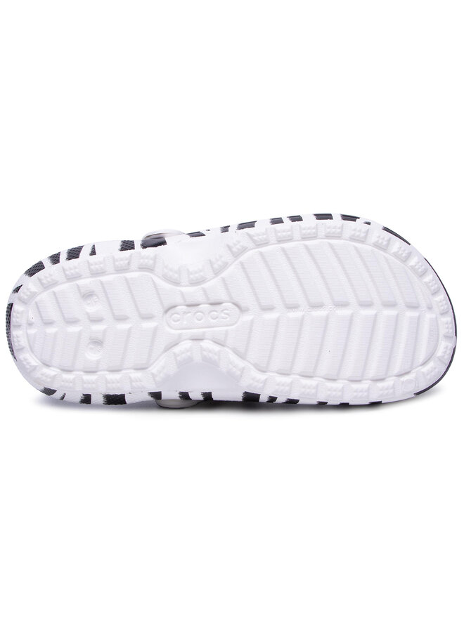 Crocs Pantoletten Crocs Classic Lined Animal Print Clg 206559 Weiß
