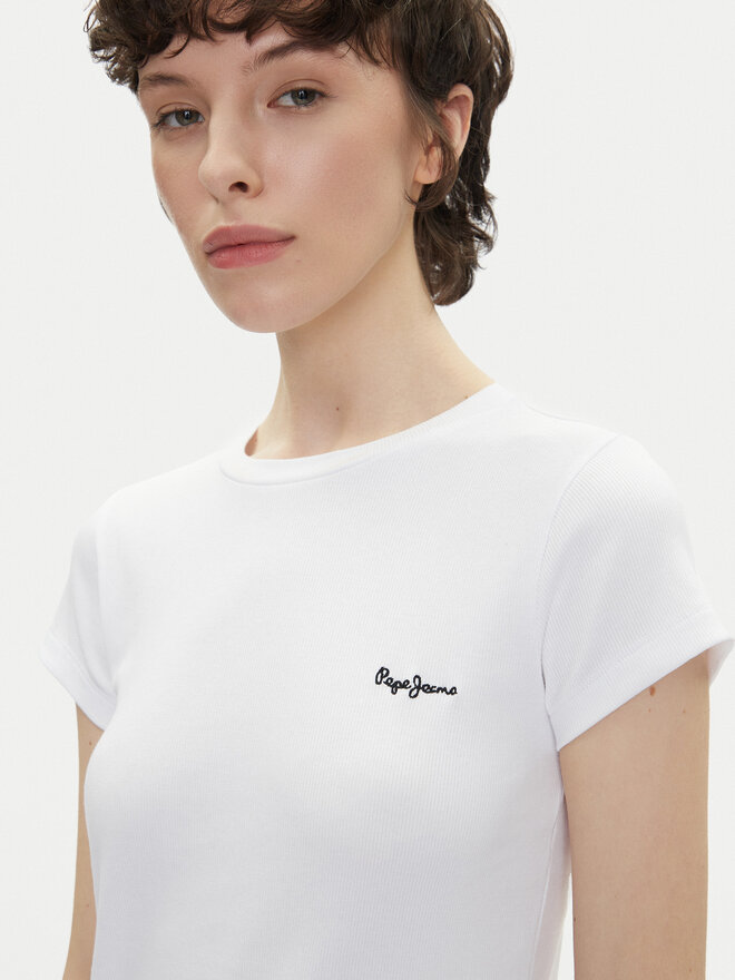 Pepe Jeans Pepe Jeans Marškinėliai PL506037 Balta Regular Fit