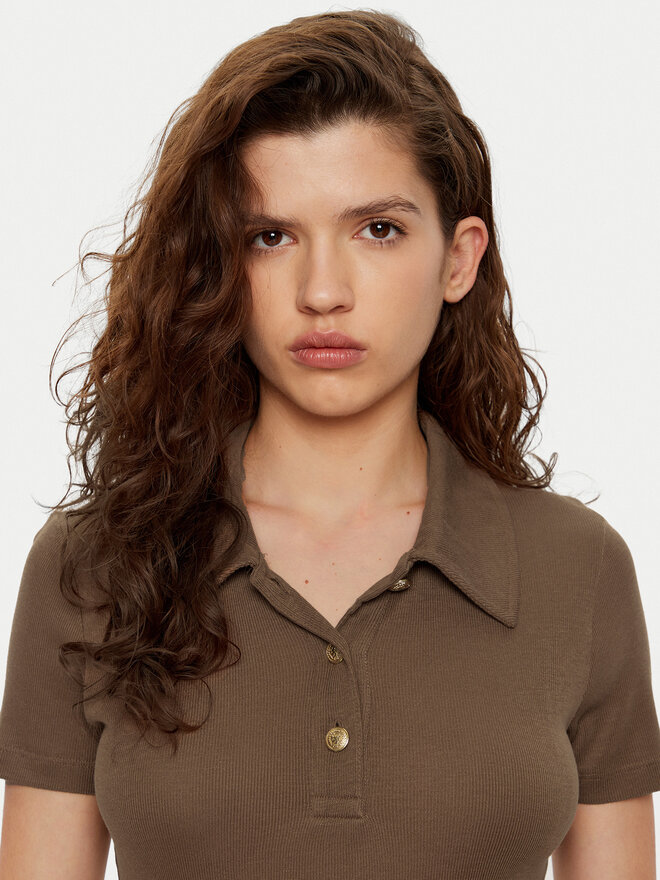 Tommy Hilfiger Tommy Hilfiger Polo WW0WW44446 Καφέ Slim Fit