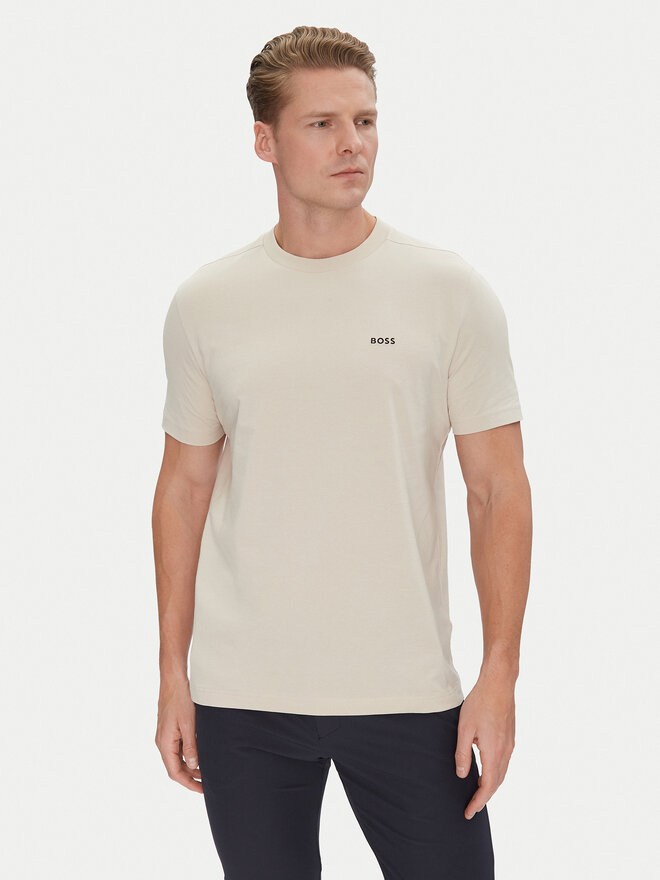 BOSS BOSS Camiseta 50506373 Beis Regular Fit