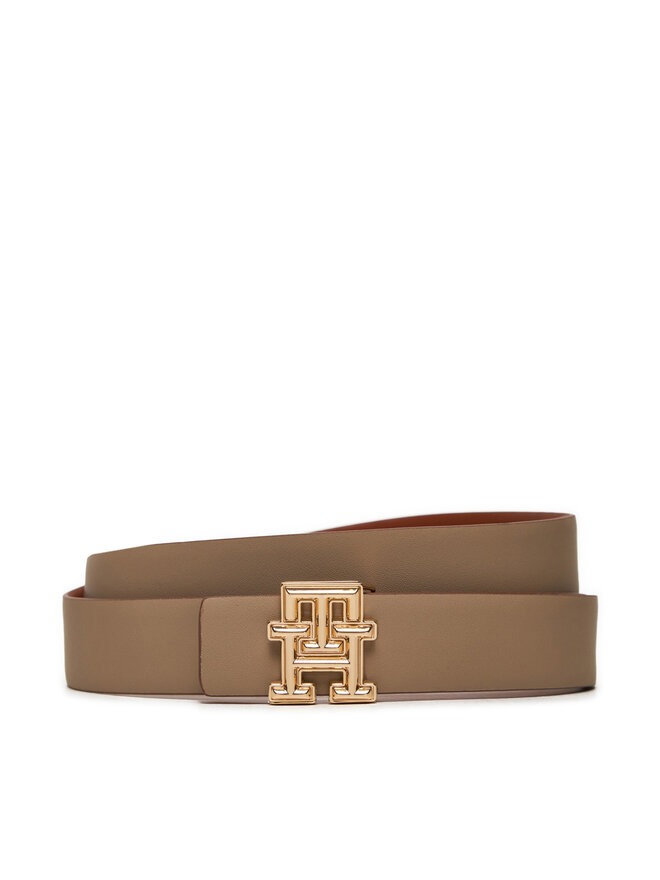 Tommy Hilfiger Dámský pásek Tommy Hilfiger Logo Rev AW0AW16604 Hnědá