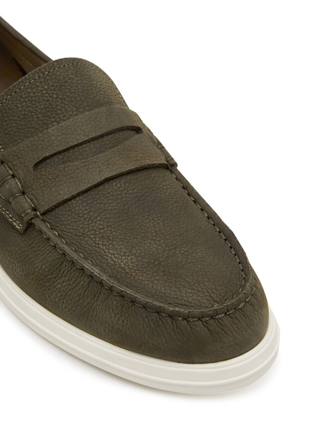 Tommy Hilfiger Μοκασίνια Tommy Hilfiger Nubuck P Loafer FM0FM05350 Χακί