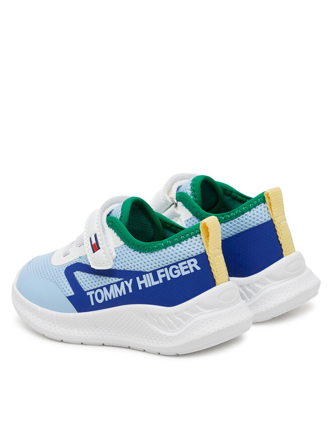 Tommy Hilfiger Αθλητικά Tommy Hilfiger Low Cut Lace-Up/Velcro Sneaker T1B9-33868-1756 M Γαλάζιο