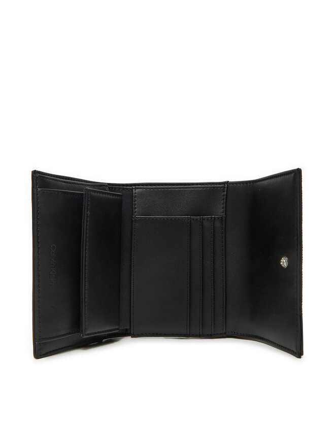 Calvin Klein Mazs sieviešu maks Calvin Klein Ck Daily Medium Trifold_Mono K60K612841 Melns