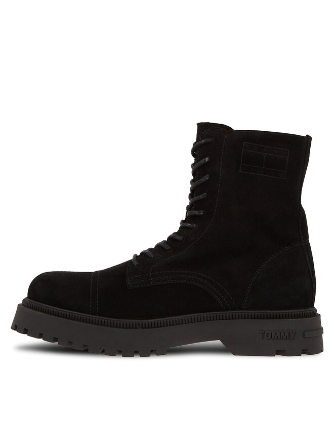 Tommy Jeans Trappers Tommy Jeans Tjm Casual Boot Suede EM0EM01336 Negru