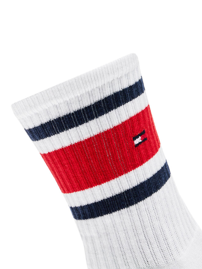 Tommy Hilfiger Sada 2 párů dětských vysokých ponožek Tommy Hilfiger 701229942 Bílá