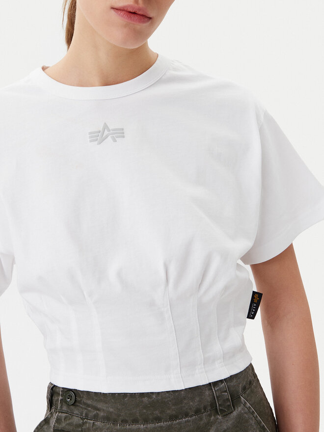 Alpha Industries Alpha Industries Póló Waisted 148070 Fehér Regular Fit