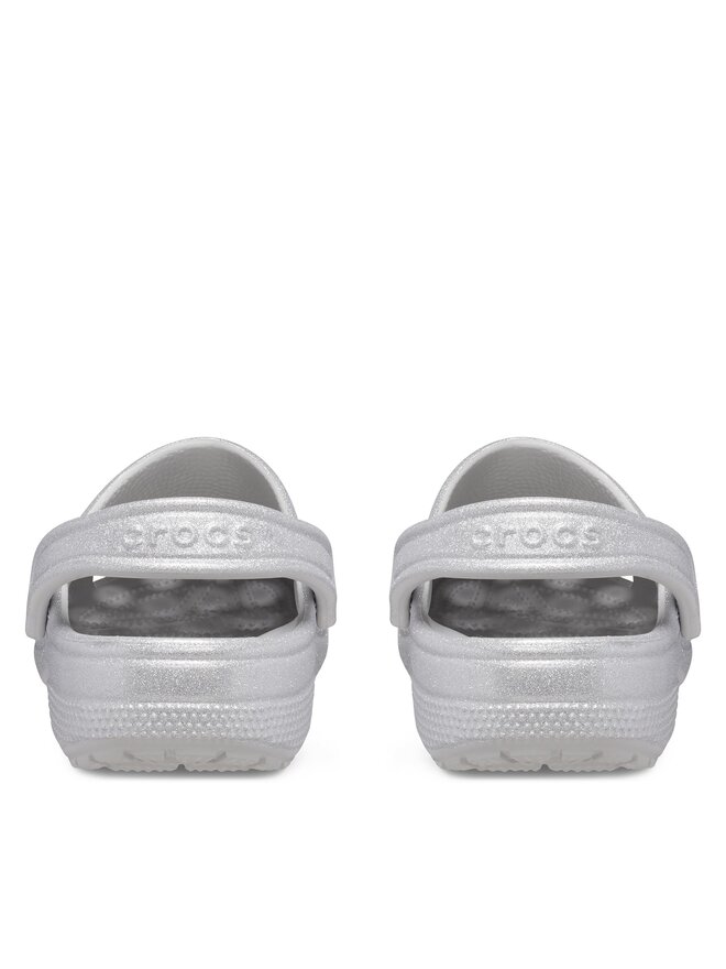 Crocs Şlapi Crocs Classic Glitter Clog 205942 Argintiu