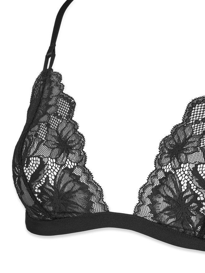 Hunkemöller Hunkemöller Trikotni nedrček Stormi 300739 Črna