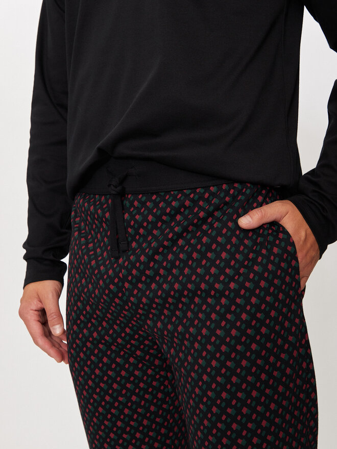 BOSS Boss Pyjama 50527344 Schwarz Relaxed Fit